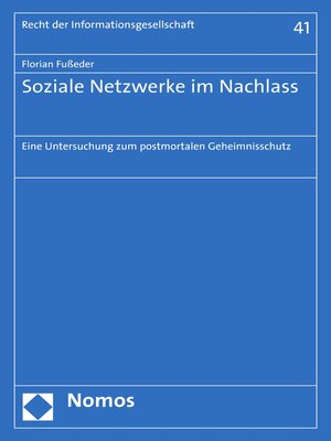 cover image of Soziale Netzwerke im Nachlass